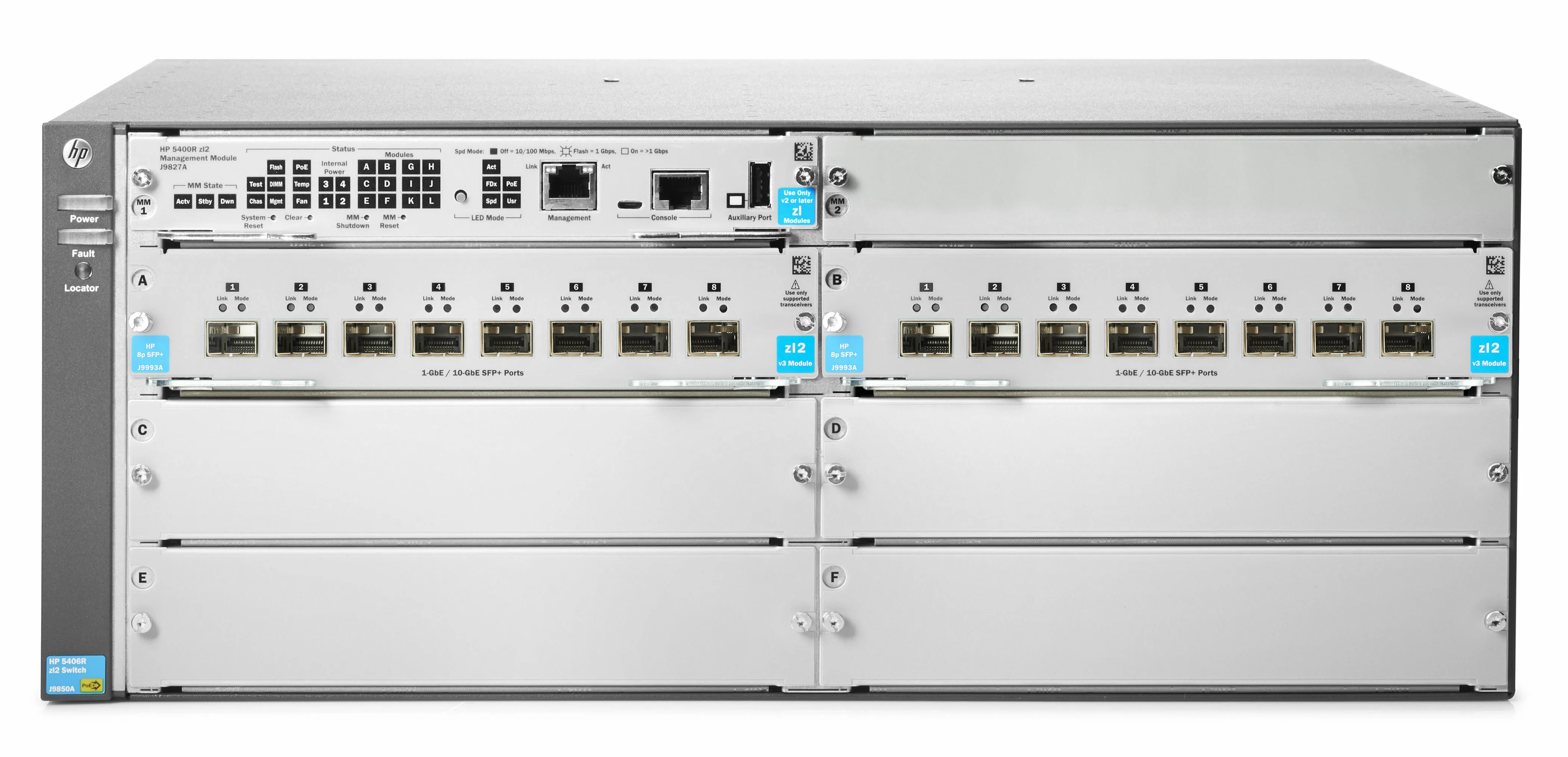 JL095A Сетевая карта HP 5406R 16-port SFP+ (No PSU) v3 zl2 Switch