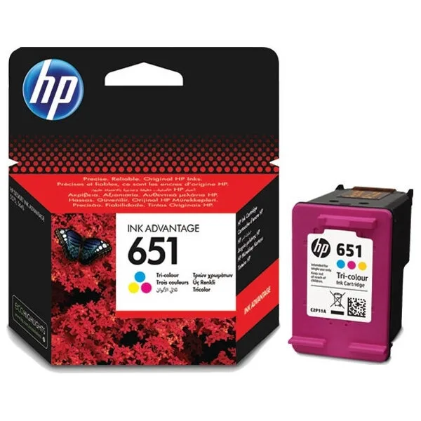 Картридж HP 651, трехцветный / 300 страниц (C2P11AE)