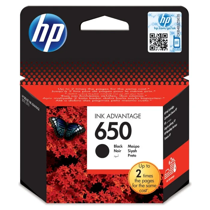 Картридж HP 650 черный, 360 страниц (CZ101AE)