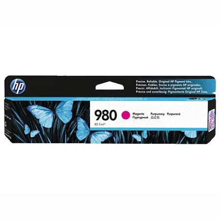HP 980, Оригинальный струйный картридж HP, Пурпурный, 6600 стр (D8J08A)