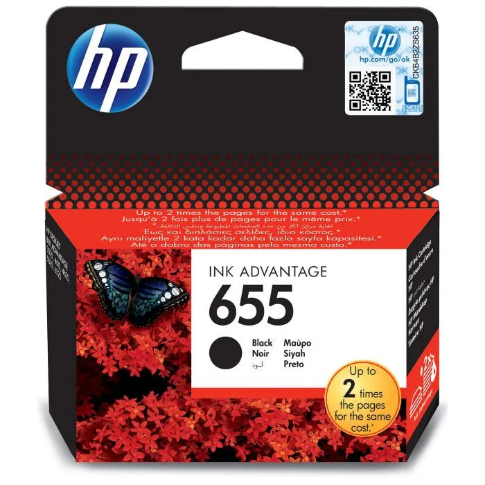 Картридж HP 655, черный / 550 страниц (CZ109AE) Картридж HP 655, черный / 550 страниц (CZ109AE)
