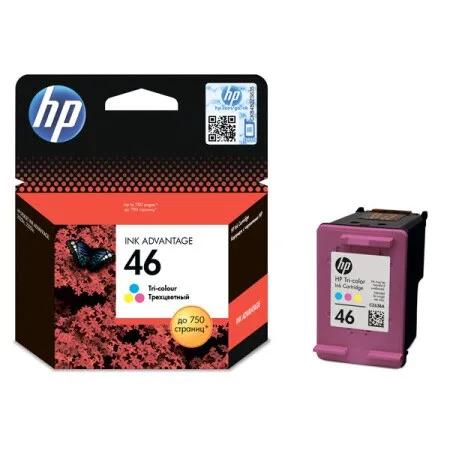 Картридж HP 46 Tri-Colour, трехцветный / 750 страниц (CZ638AE)