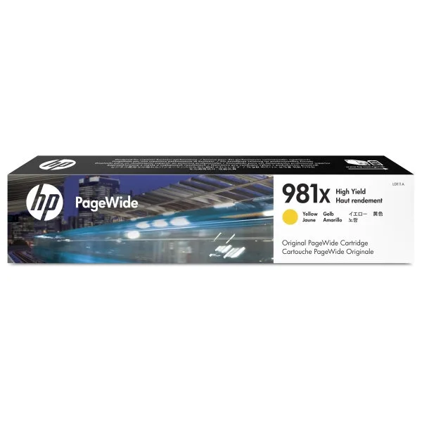 Картридж HP 981X, Желтый / 10000 страниц (L0R11A)