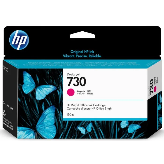 Картридж HP 730 струйный пурпурный (130 мл) (P2V63A)