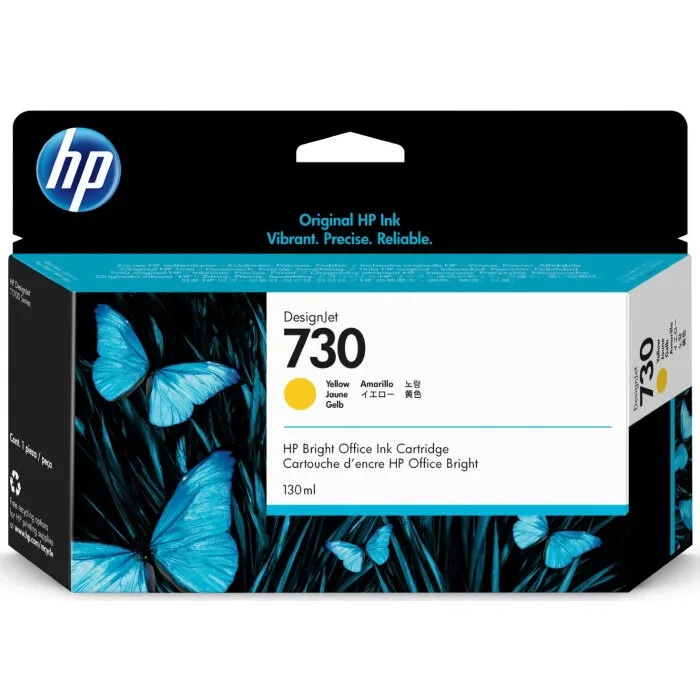 Картридж HP 730 струйный желтый (130 мл) (P2V64A) Картридж HP 730 струйный желтый (130 мл) (P2V64A)