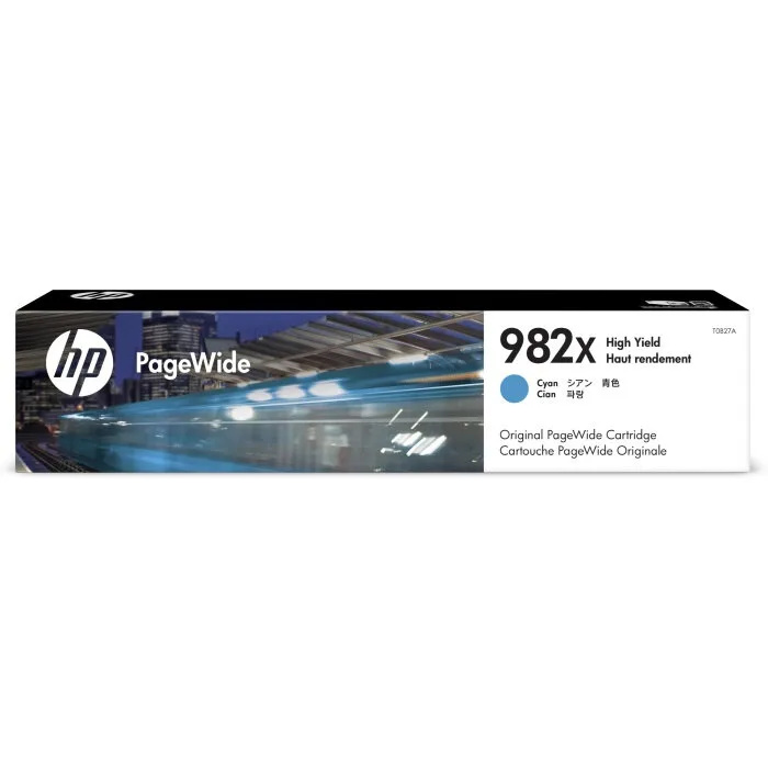 Картридж HP 982A увеличенной емкости PageWide Enterprise Color 765/780/785, голубой, 20000 стр. (T0B27A)