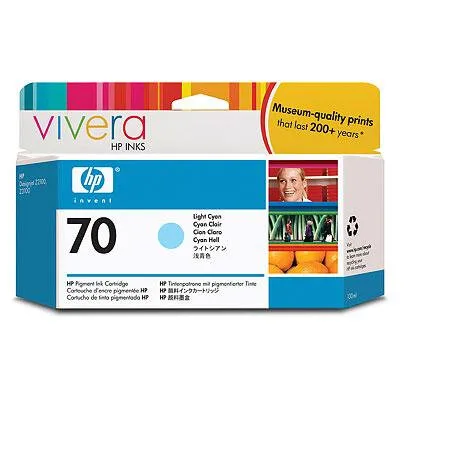 HP Картридж струйный 70 Светло-голубой/ 130 мл (C9390A)