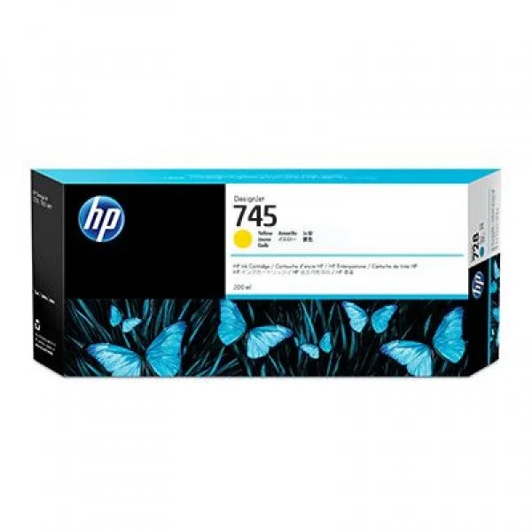 Картридж HP 745, Желтый для HP DesignJet, 300ml (F9K02A)