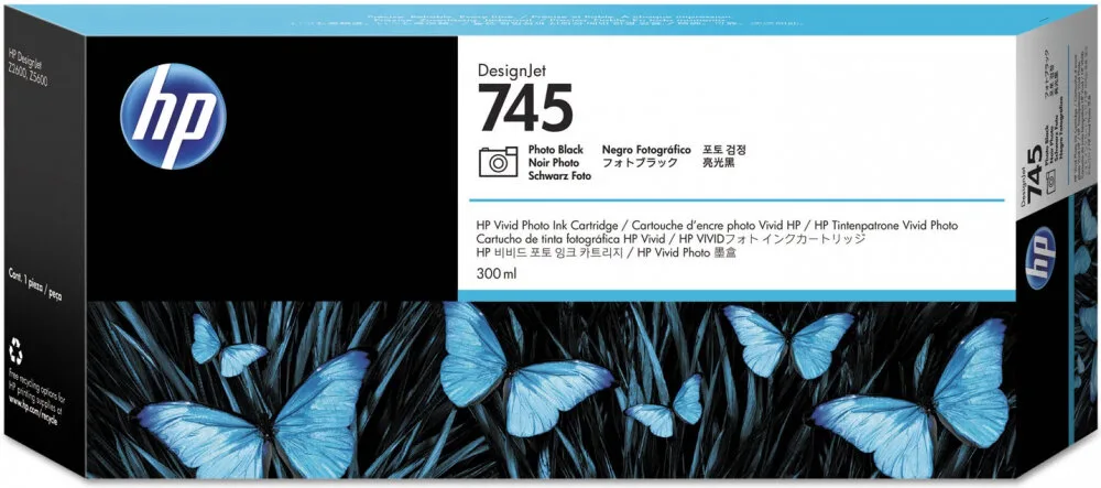 Струйный картридж HP 745, Черный для фотопечати / 300ml (F9K04A)