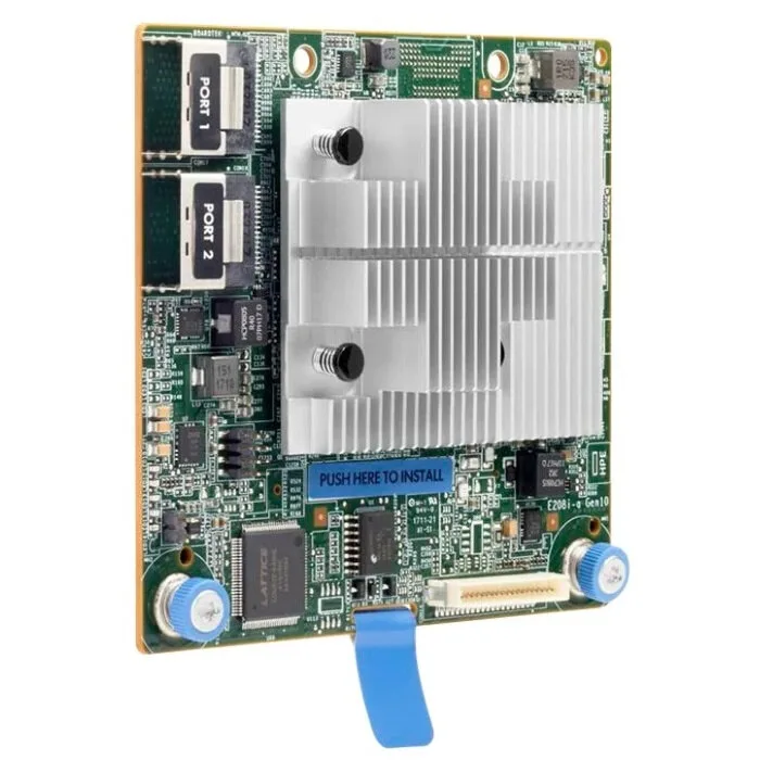 Модульный LH-контроллер HPE Smart Array E208i-a SR Gen10 (8 внутр. каналов, без кэша, 2 int. mini-SAS, AROC, RAID 0,1,5,10) (869079-B21)