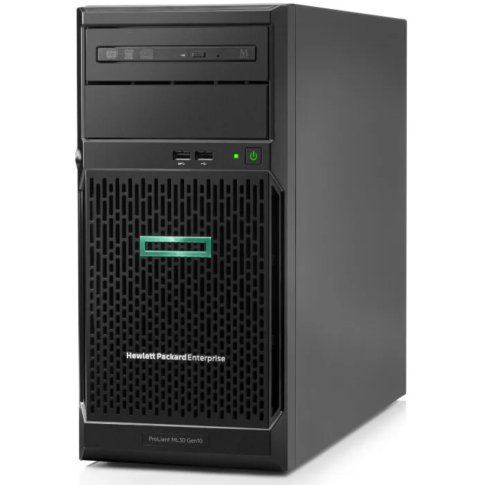 Сервер HPE ProLiant ML30 Gen10/ Xeon E-2134/ 16GB/ B140i (ZM/RAID 0/1/10/5)/ noHDD(up 8 SFF)/ noODD/ iLOstd (no port)/ 1NHP Fan/ 2x 1GbE/ 1x 500W (up 2) (P06793-425)