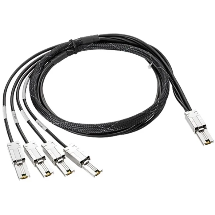 Кабель HPE 1mini SAS HD 4mini SAS FO 4м (K2R10A) Кабель HPE 1mini SAS HD 4mini SAS FO 4м (K2R10A)