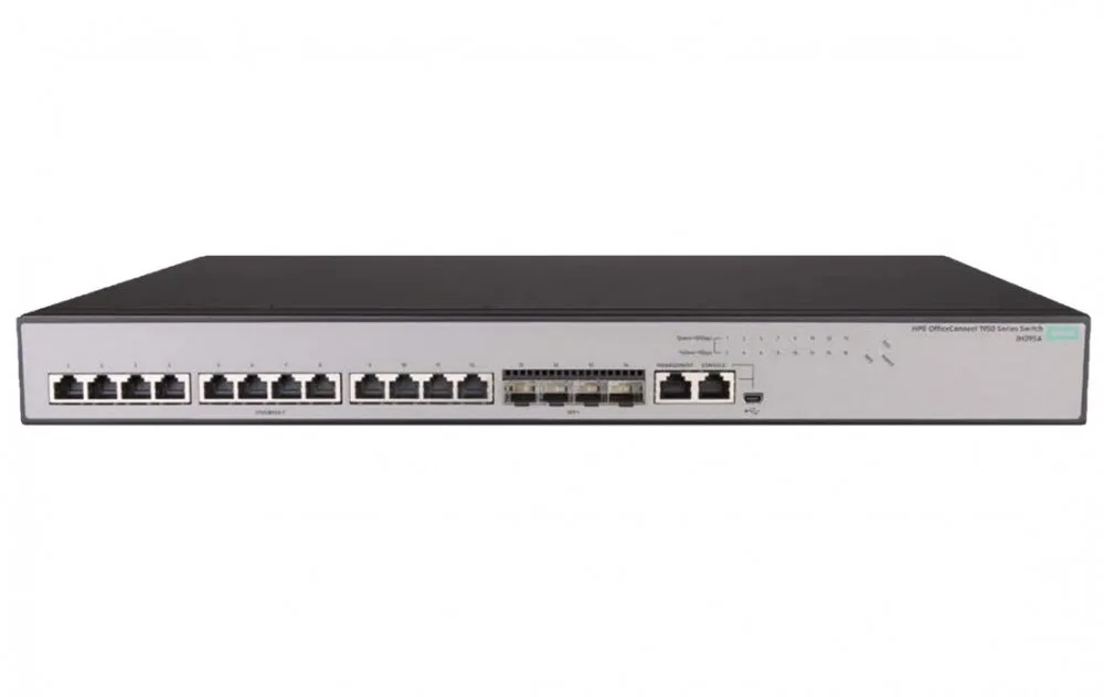 Коммутатор HPE 1950 12XGT 4SFP+ Switch (12x1/10G RJ-45 + 4x1G/10G SFP+, web-managed, 19") (JH295A#ABB)